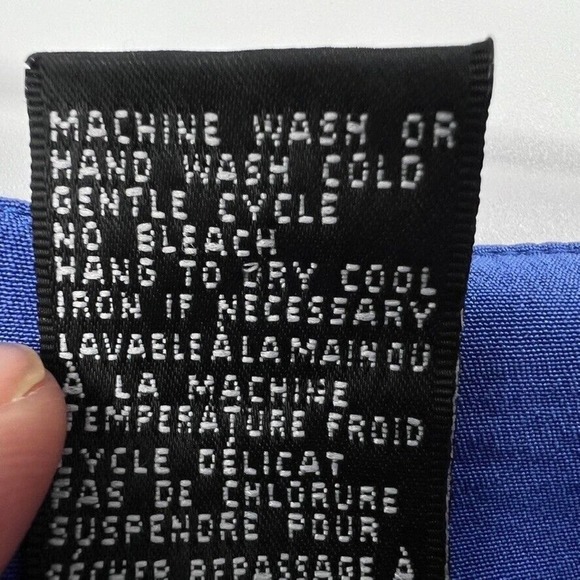 August Silk Womens 10 100% Silk Blue Skirt Zip Woven Career Workwear - Picture 5 of 7